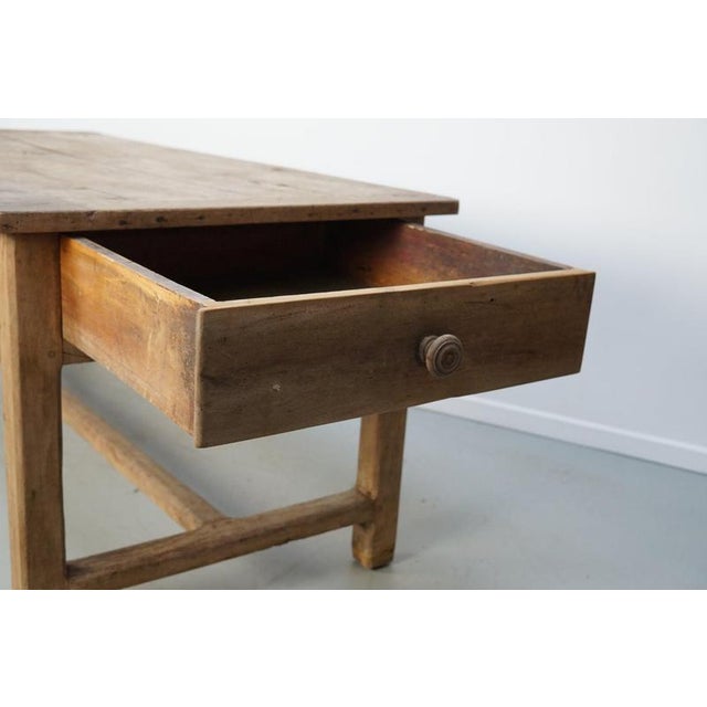 18th Century French Rustic Rustic Elm Farmhouse Dining Table For Sale - Image 9 of 18