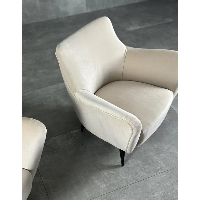 Brown Set of Armchairs by Guglielmo Veronesi for ISA, Italy, 1950s For Sale - Image 8 of 9