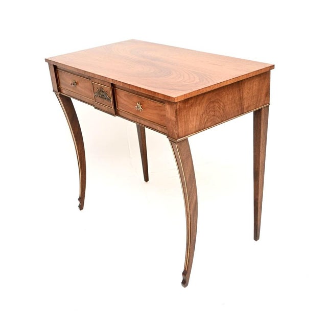 Traditional Antique Empire French Walnut Console Table, 1870s For Sale - Image 3 of 10