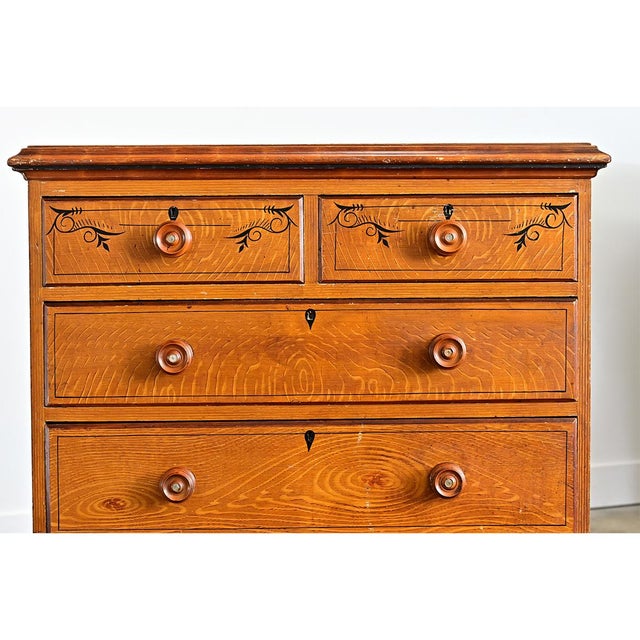 English 19th Century Faux Bois Painted Chest For Sale - Image 10 of 17