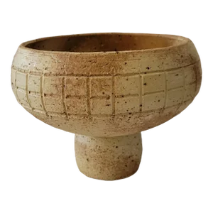 Vintage Stoneware Chalice Style Ikebana Vase