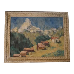 1950s Texas Artist Alma Hobson Plein Air Painting, Framed