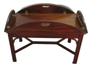 Henkel Harris Solid Mahogany Inlay Butlers Coffee Table