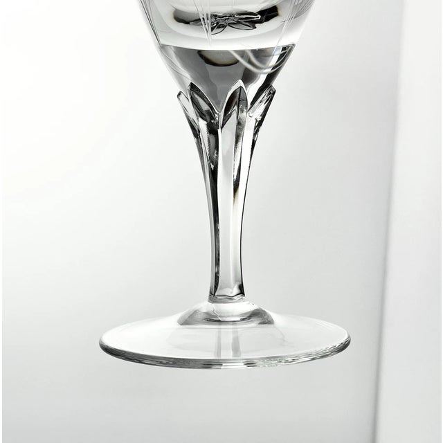 1980s 1980s Gorham “Jolie” Set of 10 Crystal Etched Iced Tea Glasses For Sale - Image 5 of 5