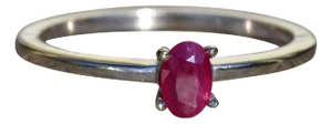 The Nances Creek: Ladies White Gold Ruby Promise Ring