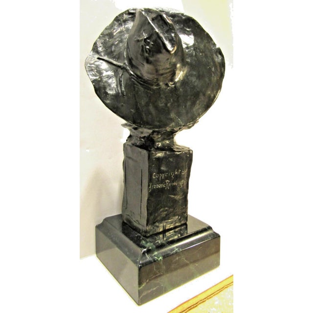 1980s Bronze Bust of the Sergeant After Frederick Remington, American, 1861-1909 For Sale - Image 9 of 14