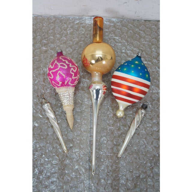 Lot of 46 Vintage & Antique Mercury Glass Christmas Tree Ornaments For Sale - Image 12 of 12