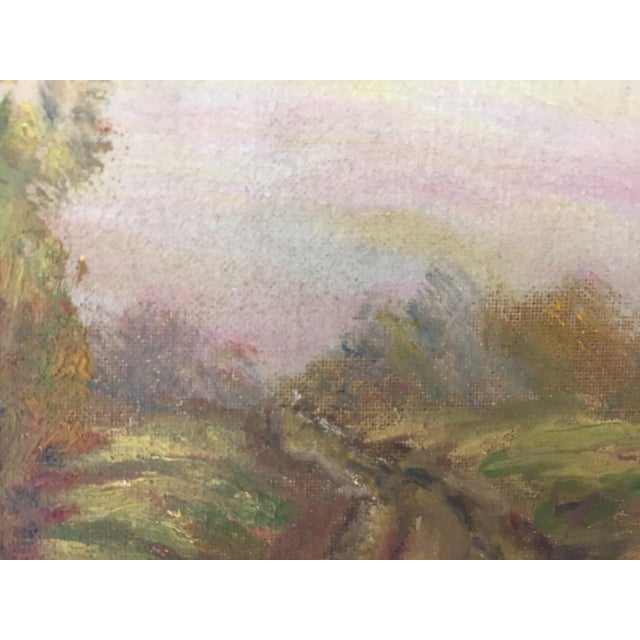 Paint Antique Oil on Canvas Painting For Sale - Image 7 of 10