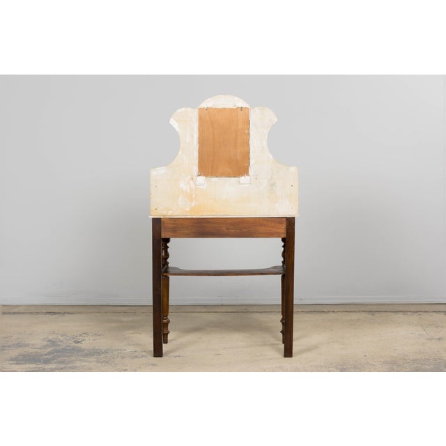 Antique French Provincial Louis Philippe Style Maple Vanity W/ Carrara Marble For Sale - Image 18 of 18