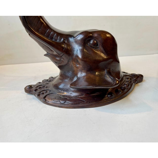 Regency Bronze Elephant Candleholder Sconces, 1960s, Set of 2 For Sale - Image 6 of 16