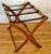 Hotel Cabana Style Folding Luggage Rack, Mahogany For Sale - Image 11 of 11