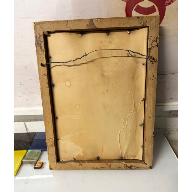 Ornamental & Decorative Materials 1950s Neoclassic Decoupage Reverse Painting Engraving Framed Art - Set of 2 For Sale - Image 7 of 9