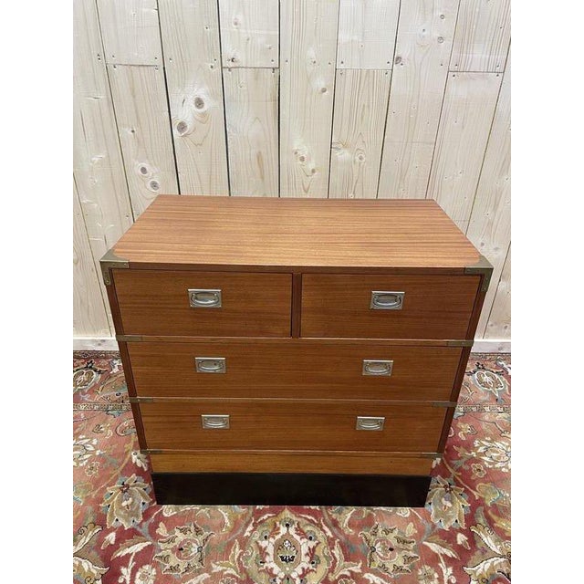 Wood Marine Style Mahogany Chest of Drawers For Sale - Image 7 of 8