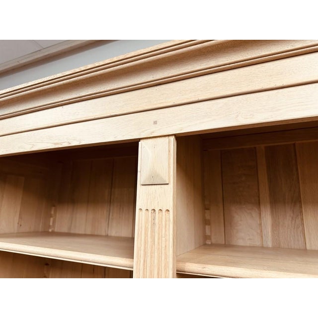 English Country Pale Oak Bookcase For Sale - Image 10 of 12