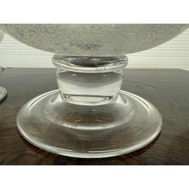Frosted Glass Cylindrical Hurricane Vases, Set of Three For Sale - Image 12 of 12