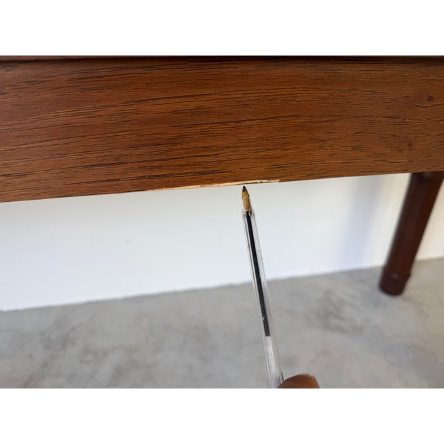 1980s Century Furniture Faux Bamboo Console / Sofa Table With Two Drawers For Sale - Image 13 of 17