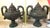 Fabulous pair of large antique bronze garden urn statues. Large handles and a removable lid. Very heavy bronze (approx. 50...