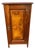 Antique Victorian Style Walnut Burled Wood Narrow Bedside Cabinet For Sale