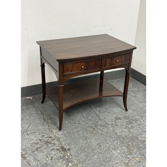 Brown Dessin Fournir Waring Bow Front Side Table For Sale - Image 8 of 12