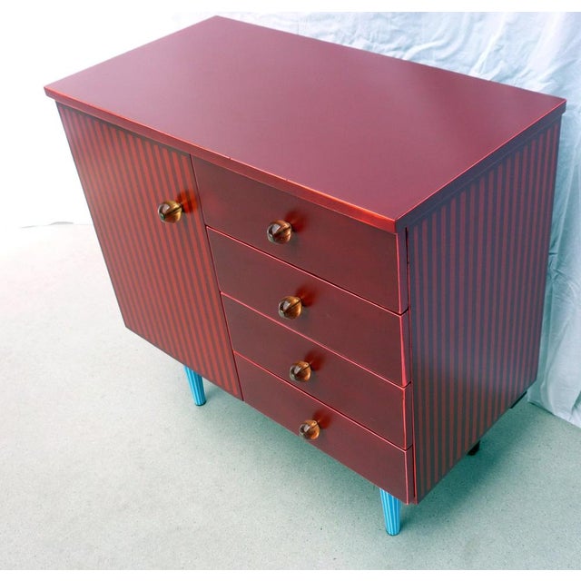 1950s Vintage Cabinet 1 Door 4 Drawers, 1950s For Sale - Image 5 of 10