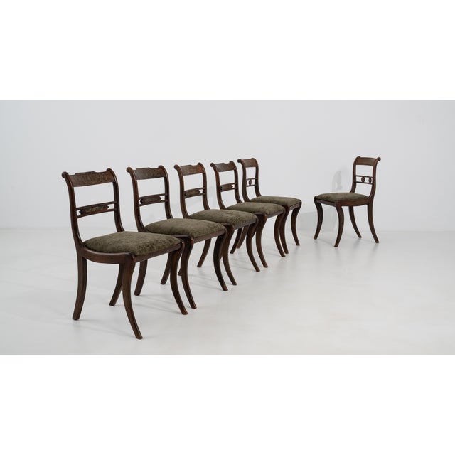 19th Century Set Of Six Regency Sabre-Leg Chairs For Sale - Image 16 of 18