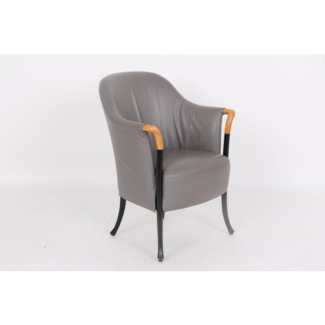 Wood Italian Progetti Armchairs by Umberto Asnago for Progetto Arcadia, 1980s, Set of 6 For Sale - Image 7 of 18