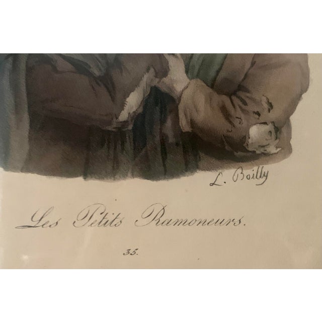 Sienna 19th Century "Les Petits Ramoneurs (The Little Chimney Sweeps)" After Louis Léopold Boilly, No 49 Print, Framed For Sale - Image 8 of 12