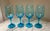 Glass Set of 8 - Libbey Aqua Blue Wine Glasses For Sale - Image 7 of 9
