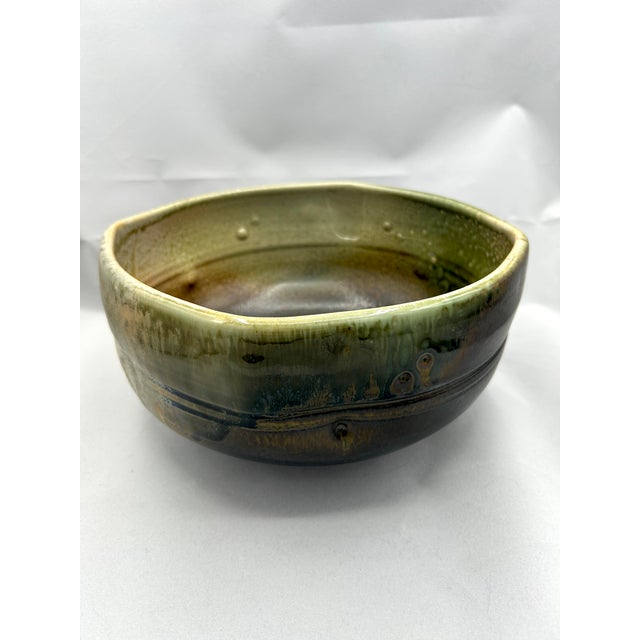 Ceramic Studio Pottery Bowl With Wood Ash Glaze, by Craig Easter (1953–2016) For Sale - Image 7 of 12