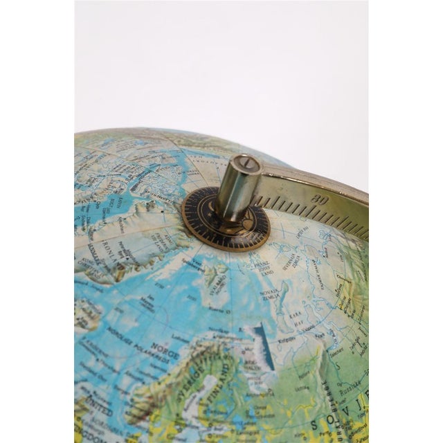Danish Illuminated Globe on a Teak Wood Base from Scan-Globe, 1970s For Sale - Image 4 of 10