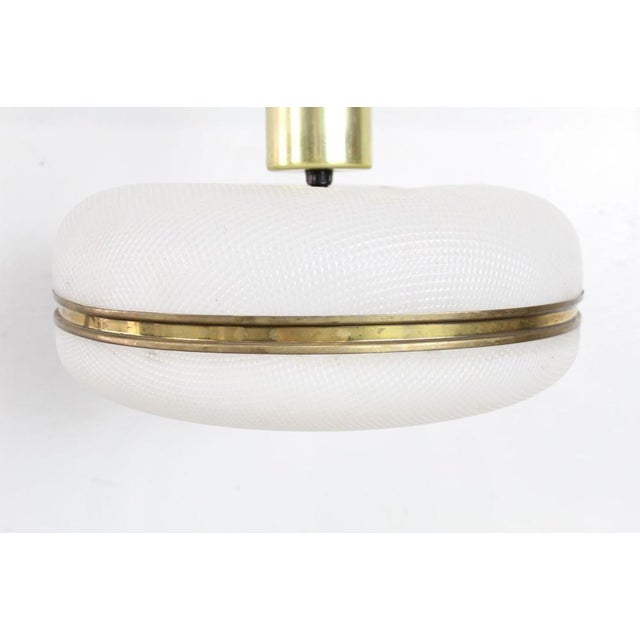 1960s 1960s Mid-Century Modern Brass Ceiling Pendant Light Fixture For Sale - Image 5 of 10