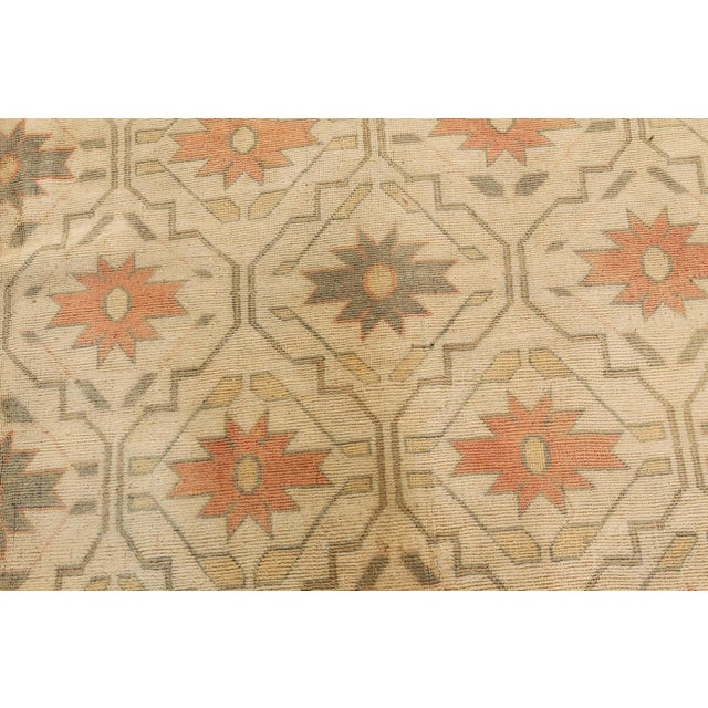 Vintage Bezalel Rug Size: 11'2" × 11'5" (340 × 347 cm) This rare and captivating vintage Bezalel rug from early 20th-...