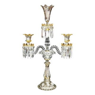 Large Crystal Medallions Candelabra from Baccarat, 1960s For Sale