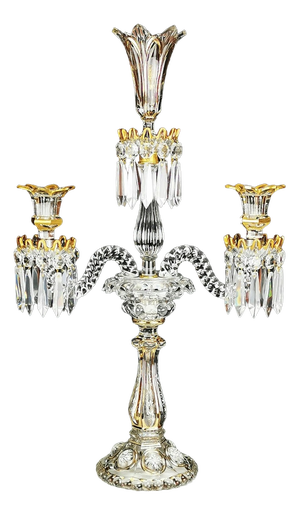 Large Crystal Medallions Candelabra from Baccarat, 1960s