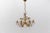 Floral 6-Light Ceiling Lamp with Crystal Drops from Hans Kögl, Germany, 1970s For Sale - Image 9 of 9
