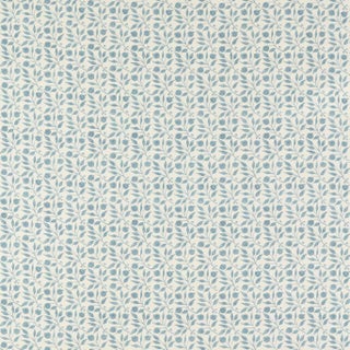 Morris & Co Rosehip Fabric in Mineral Blue - a Sample For Sale