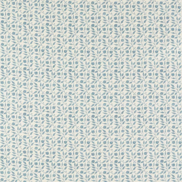 Morris & Co Rosehip Fabric in Mineral Blue - a Sample For Sale