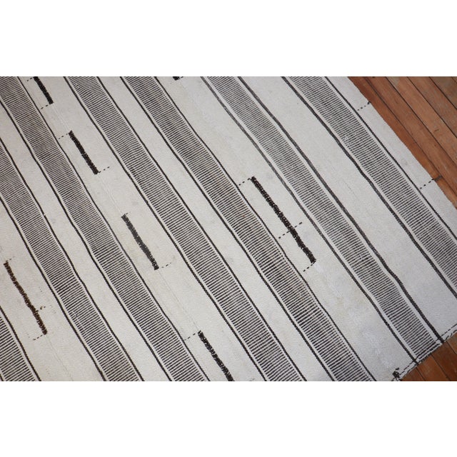 Vintage Zabihi Collection Oversize White Gray Turkish Kilim - 11'4" x 17' For Sale - Image 9 of 12