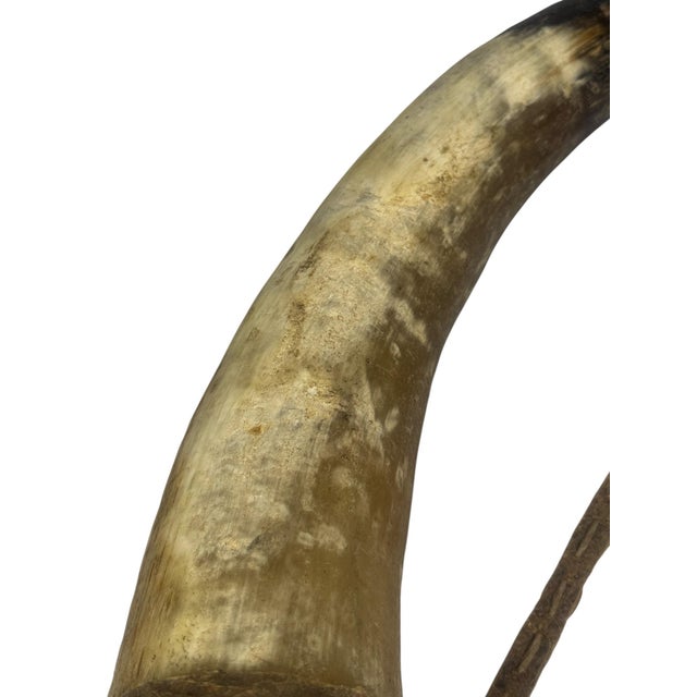 African Ceremonial Horn Cowrie Shell Adornment Hide Cap Trade Beads Ethnographic For Sale In Philadelphia - Image 6 of 7