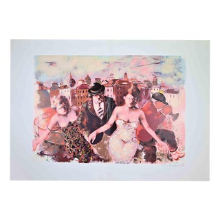 Carlo Roselli, Urban Landscape, 1980s, Screen Print For Sale