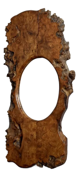 Large Brutalist Burl Mirror, 1970s