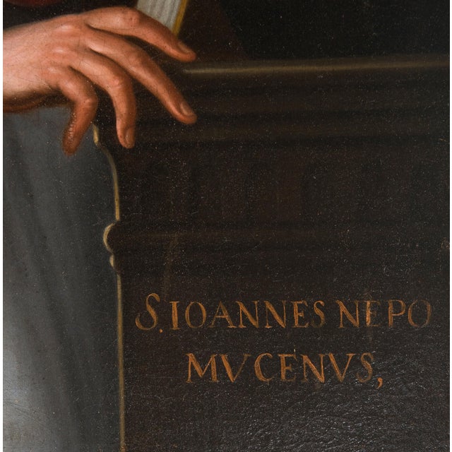 New Spanish School. Mexico. 18th Century. "Saint John of Nepomucene" Oil on canvas. Relined. 92 x 67.5 cm. Our painting...