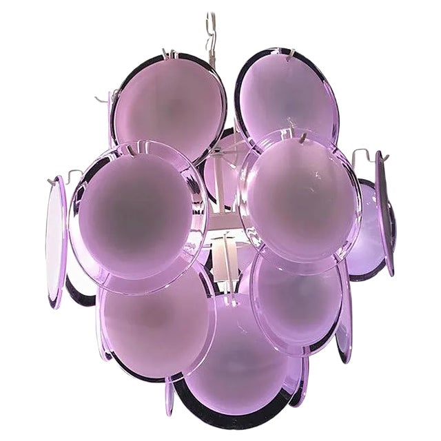 Disc Murano Chandelier from Vistosi, 1970s For Sale