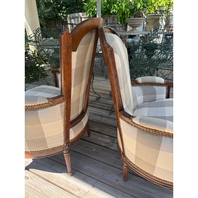 19th Century Buffalo Check French Chairs For Sale - Image 9 of 10