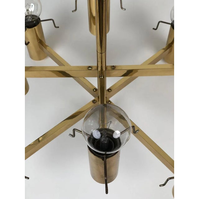 Brass and Lead Glass Pendant Lamp from J. T. Kalmar, Austria, 1965 For Sale - Image 11 of 12