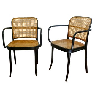 Thonet Prague No. 811 Stendig Bentwood Chairs-Pair For Sale