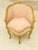 70's Vintage Louis XV Style French Corner Chair Soft Pink Upholstery , Very good and Sturdy condition. Arm: 26.6....