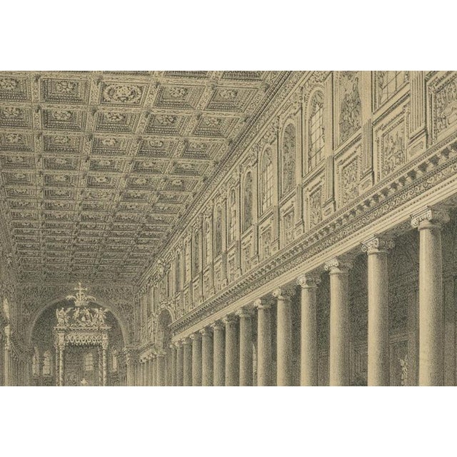 Gold After Bayot, Basilica of Santa Maria Maggiore Interior, Lithograph, 1869 For Sale - Image 8 of 13