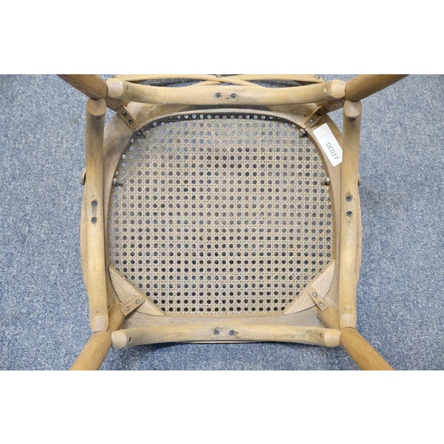 Restoration Hardware Restoration Hardware Madeline Solid Oak X-Back Bentwood Dining Chair W. Caned Seat Dc017 For Sale - Image 4 of 8