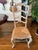 Late 20th Century French Dining Chairs Ladder-Back Rush Seats Custom Pads For Sale - Image 5 of 12